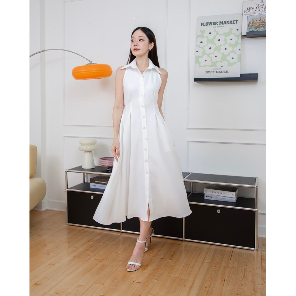 ORNCHUU - LILIA DRESS Soft White