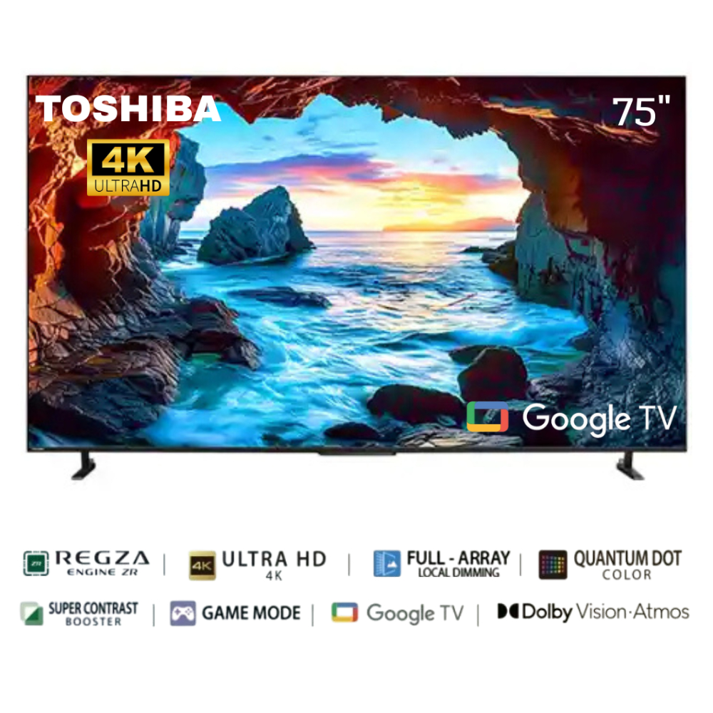 Toshiba TV รุ่น 75M550NP ทีวี ขนาด 75 นิ้ว 4K Ultra HD Quantum Dot Google TV HDR10+ Smart  Clearance