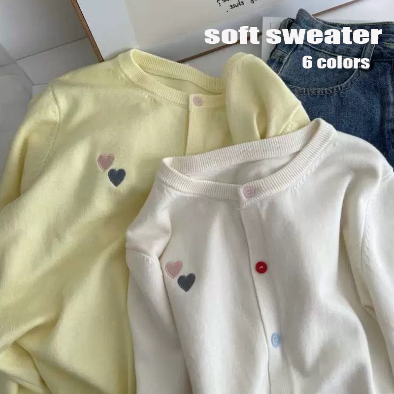 Dahong ❤️88018 ถักเสื้อสเวตเตอร์ถักผู้หญิงฤดูใบไม้ร่วงฤดูหนาวฤดูใบไม้ผลิ  เสื้อไหมพรม แขนยาว Cardigan สไตล์เกาหลี