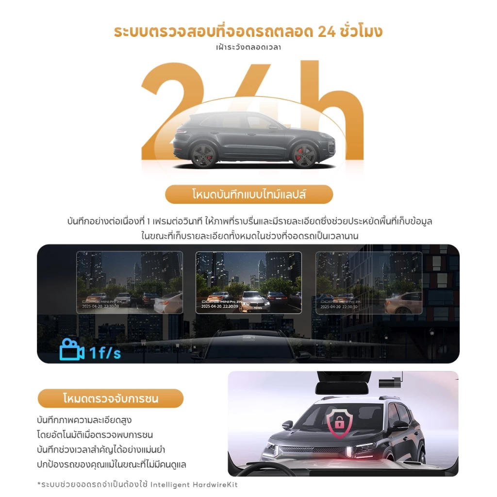 [HOT]DDPAI MINI Pro 2K Dash Cam 1440P UHD กล้องติดรถยนต์ เมนูภาษาไทย รับประกันศูนย์ไทย 1ปี wifi กล้องติดรถยนต์อัจฉริยะ thumbnail 7