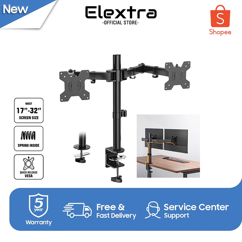 ขาตั้งจอคอม 1จอ รองรับ 13นิ้ว – 34นิ้ว รับน้ำหนักสูงสุด 10kg หมุนได้ 360องศา ก้มเงยได้ ตกแต่งคอม