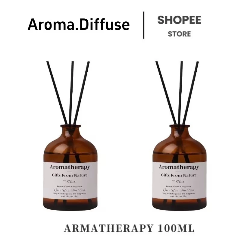 พร้อมส่ง ก้านน้ำหอม ก้านไม้หอมปรับอากาศ น้ำมันหอมระเหย น้ำหอมอโรม่า น้ำมันหอมระเหย ก้านไม้หอม 100มล.