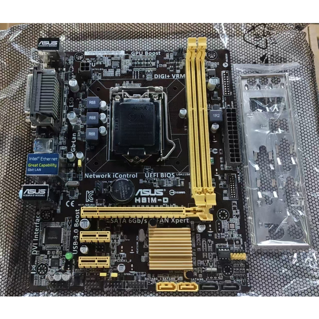 เมนบอร์ดเดสก์ท็อป ASUS/Gigabyte H81m สล็อต H81 LGA 1150 I3 I5 I7 DDR3 16G Micro-ATX Uefi Bios รุ่นต่างๆ จัดส่งแบบสุ่ม