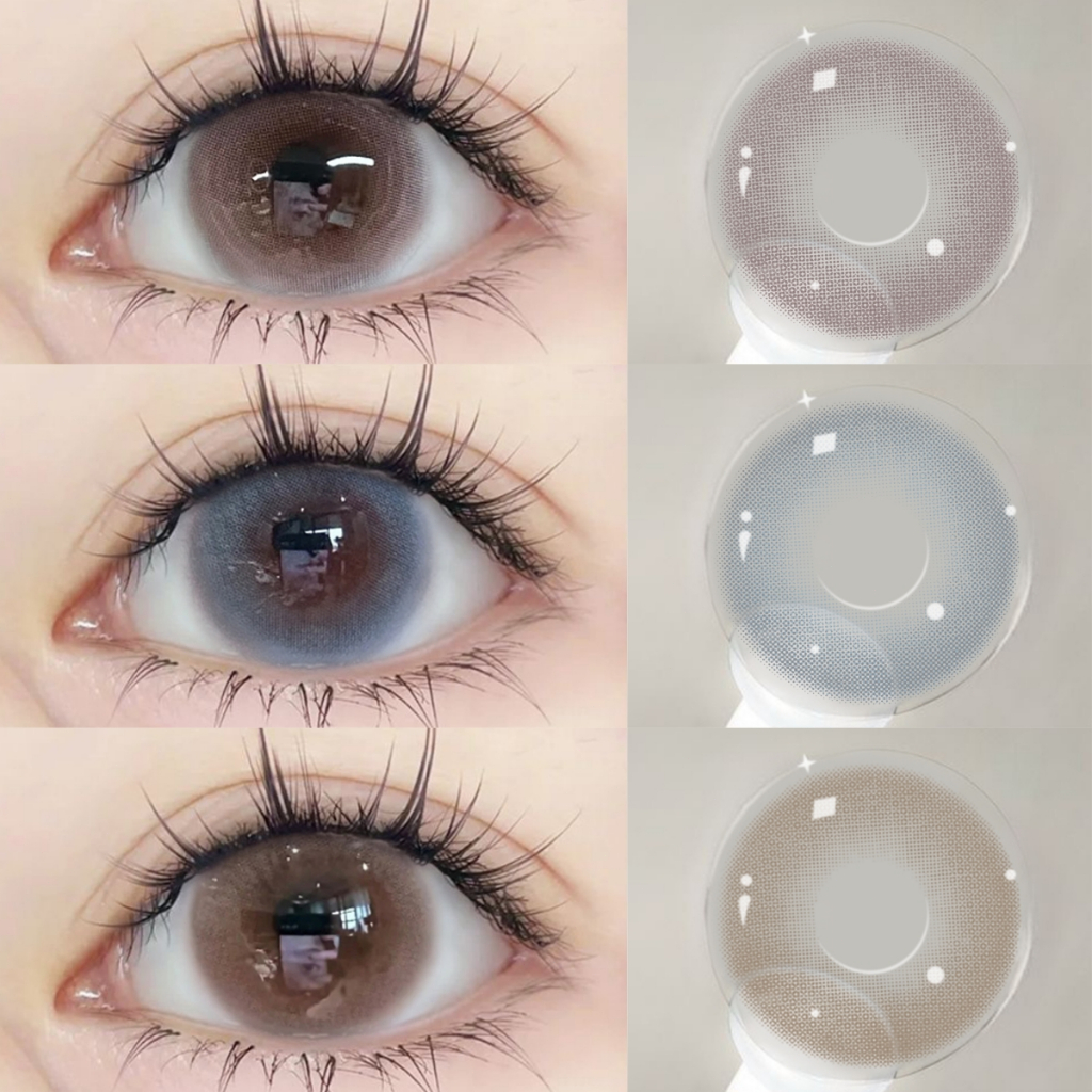 MIDROO คอนแทคเลนส์ 0.00-4.00 ไร้ขอบ ขยายรูม่านตา Bunny Contact lens-14.5mm รายเดือน 1คู่