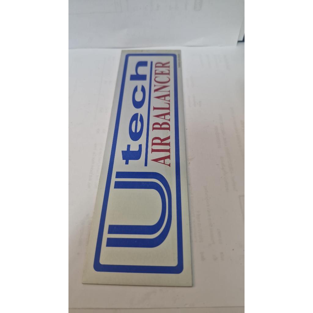 53000-03-0009(1) Name Plate <Aluminium 55x190x0.25mm   U-tech AIR BALANCER สินค้าคงเหลือ/ชิ้น = 24 (