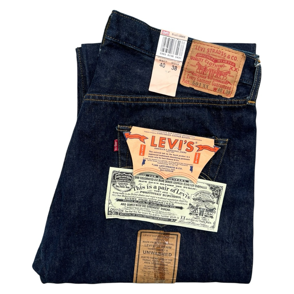 Levis 501 XX LVC 1955 made in Usa 🇺🇸 เลขกระดุม 555 ป้ายแคร์ยยาว W40 L38