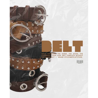 AMUSE BKK - Suede Belt เข็มขัดหนังกลับ ดีเทลโลหะและหัวเข็มขัดเงิน หลายสไตล์