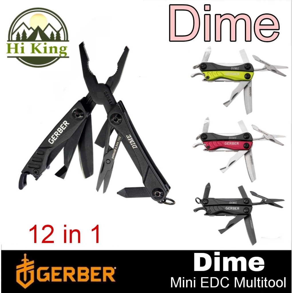 คีม Gerber รุ่น Dime 12-in-1 Mini EDC Multitool มีเครื่องมือที่จำเป็นใช้ได้ทุกวัน ขนาดกะทัดรัด  น้ำห