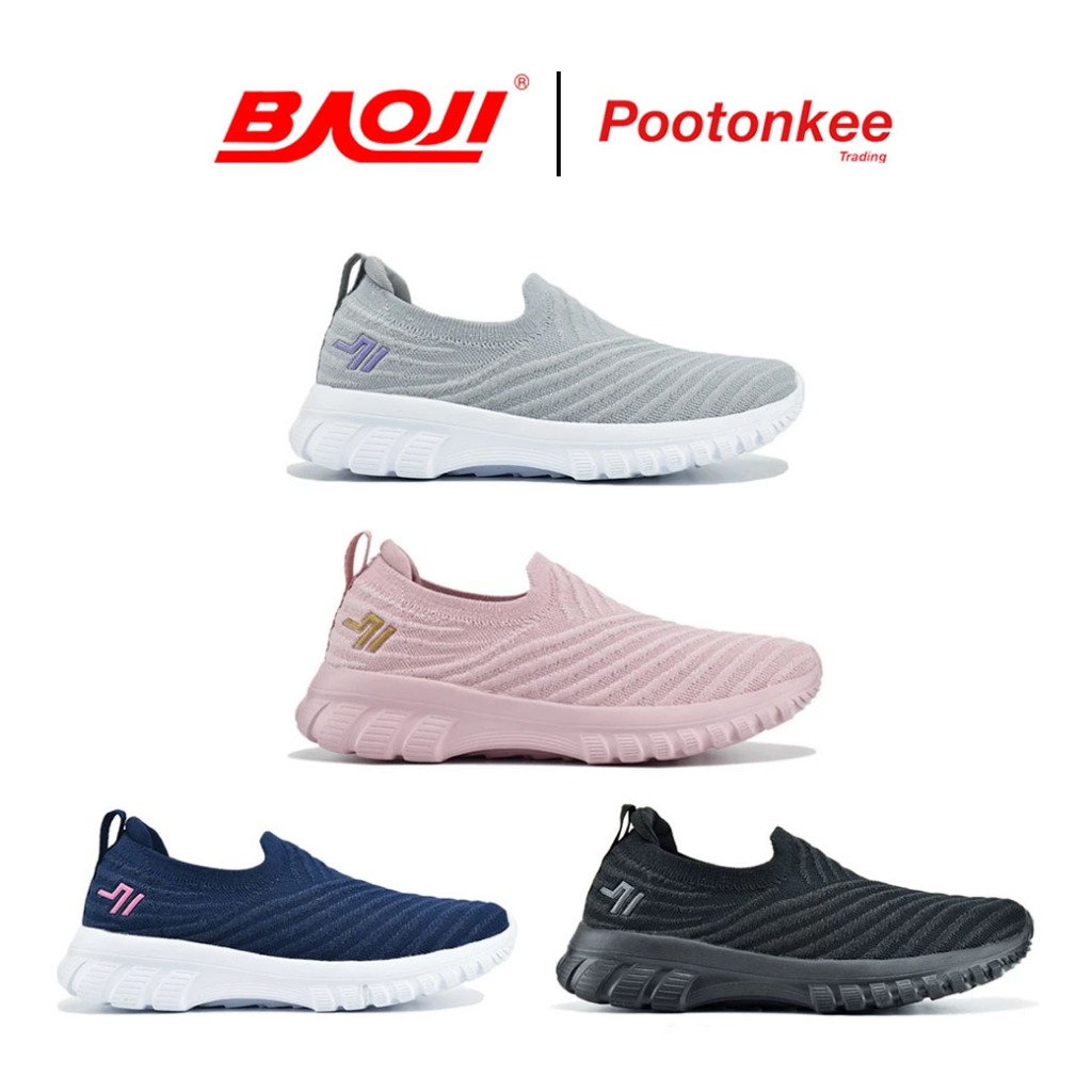 BAOJI บาโอจิ  รุ่น BJW 807 รองเท้าผ้าใบ รองเท้าสลิปออนผู้หญิง