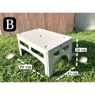 โต๊ะพับอเนกประสงค์ โต๊ะแคมป์ปิ้ง Folding table​ แบบ​B​ ** ความสูง​ 38​ เซนติเมตร **