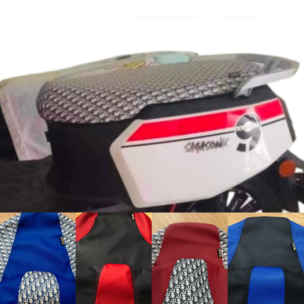 หนังหุ้มเบาะรถไฟฟ้า skg lion z2สำหรับเบาะเดิมๆและปาด หนังเรดเดอร์ดำตัดลายแฟชั่นงานไม่ใช่ยางยืดครับ