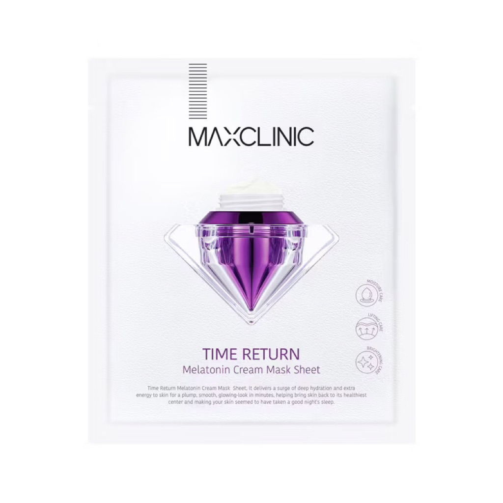Maxclinic Time Return Melatonin Cream Mask Sheet มาส์กย้อนวัย