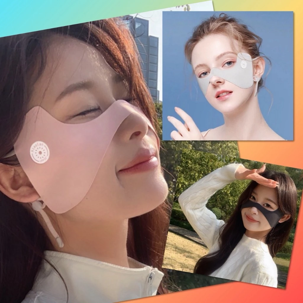 🌈 หน้ากาก กันแดด ผีเสื้อ ระบายอากาศ หายใจสะดวกขึ้น กันฝุ่น UV แบบเต็มหน้า ออกกำลังกาย กีฬา ยืดได้เยอะ นุ่มสบาย 🌈
