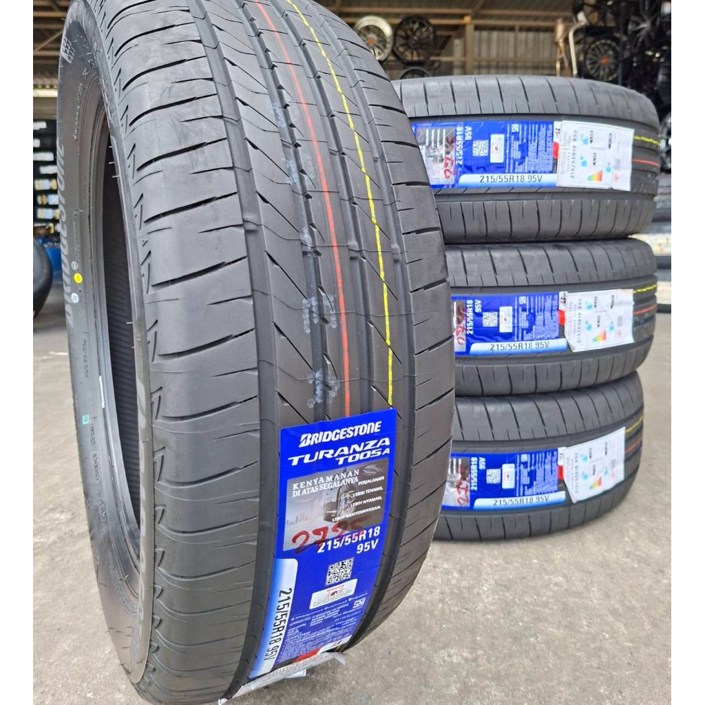 🚗🚕Bridgestone 215/55/18 t005a ยางใหม่ปี​ 25