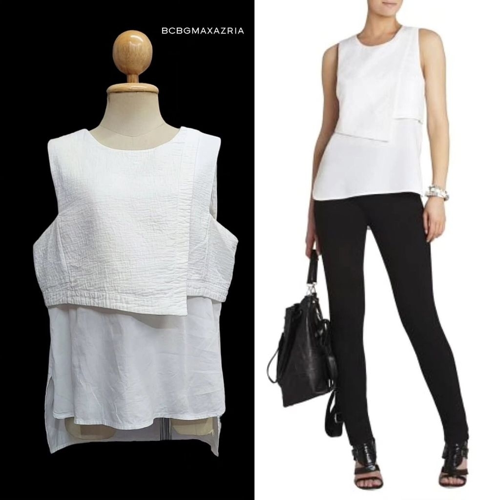 Alyssa Sleeveless Asymmetrical Overlay Top