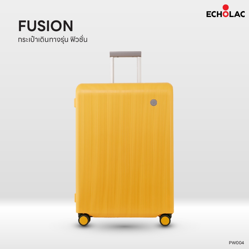 ECHOLAC กระเป๋าเดินทาง FUSION PW004 เฟรมล็อค 3 จุด PP ElastoMite™ ทนแรงกระแทก ล้อญี่ปุ่นเงียบ รับประ