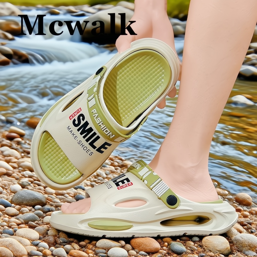 MCWALK|แฟชั่น|รองเท้าแตะ|กันลื่น|รองเท้ารัดส้น|รองเท้าแตะพื้นนิ่ม|รองเท้าแตะมีรู