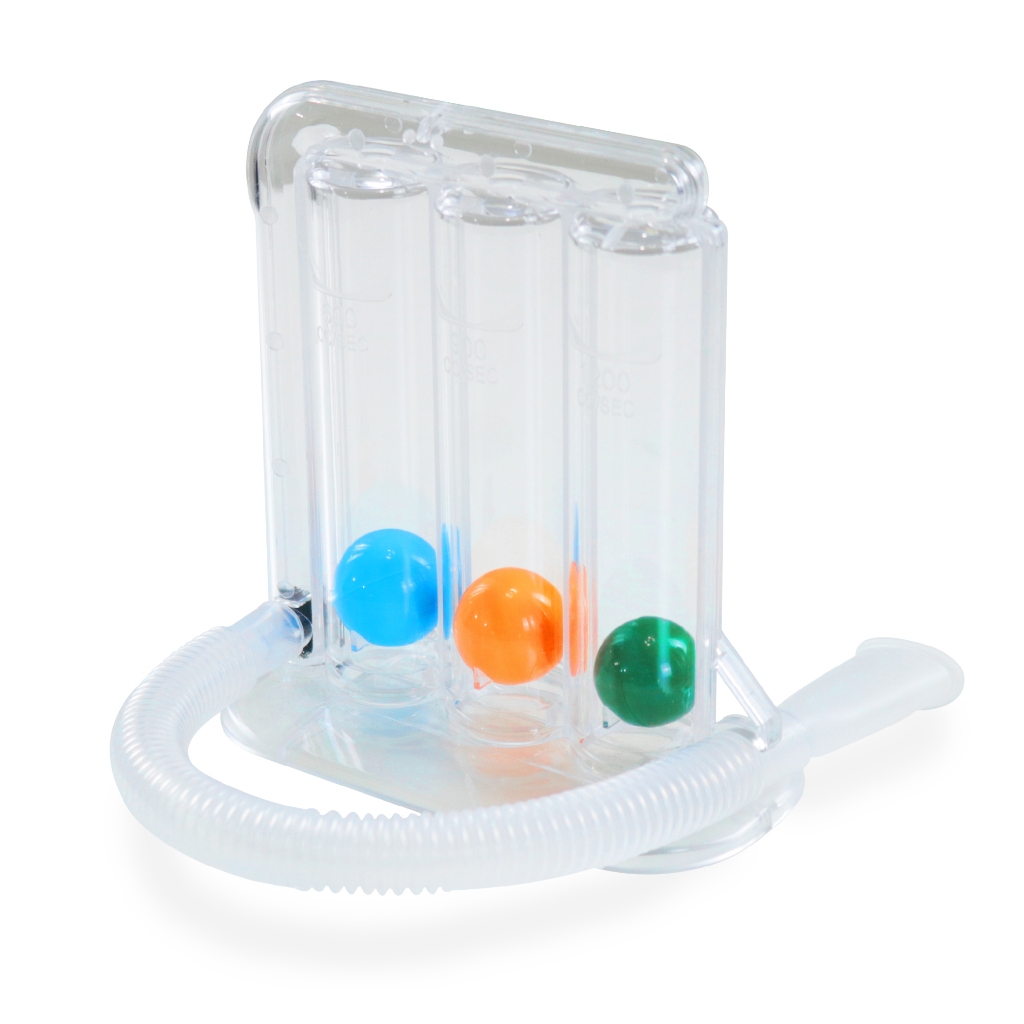 เครื่องบริหารปอด PHENOMA Triflow incentive spirometer 3- Ball ออกกำลังปอด ก่อนหลังผ่าตัด