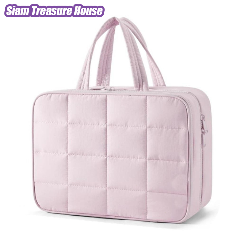 🆕 กระเป๋าเครื่องสําอาง แขวน makeup bag กระเป๋าจัดเก็บระเบียบพกพา กันน้ำซิปคู่ กระเป๋าใส่ของอเนกประสงค์
