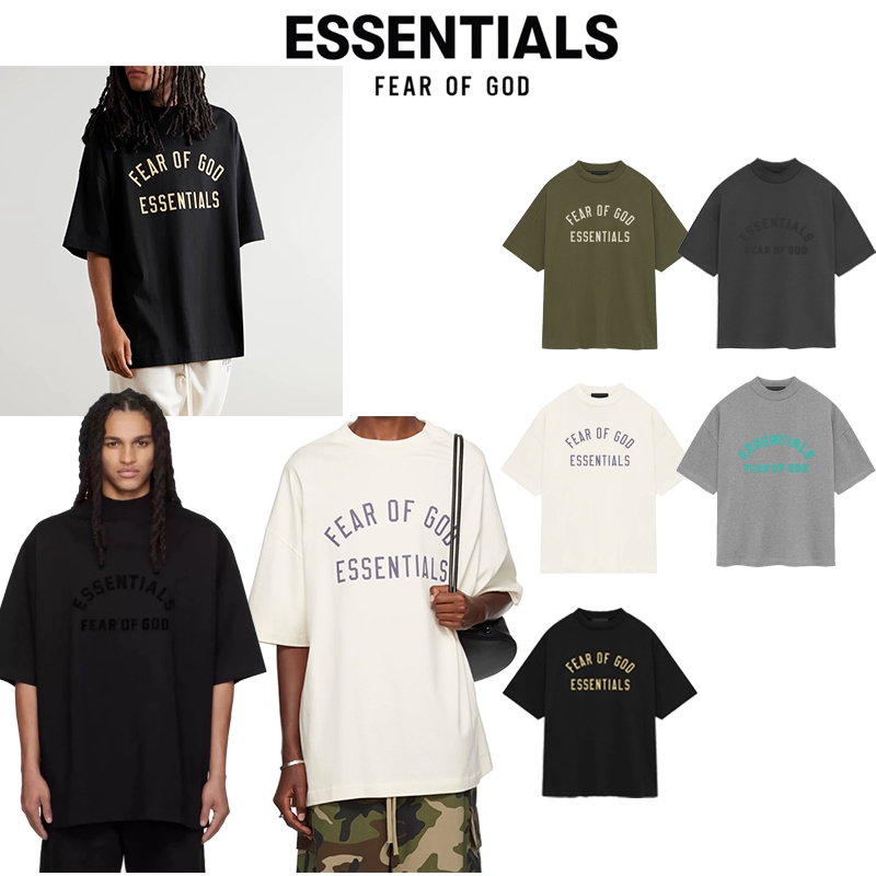 New เสื้อยืด Fear Of God Essentials แท้Jersey Crewneck Tee (FW24) [Back to school Collection]
