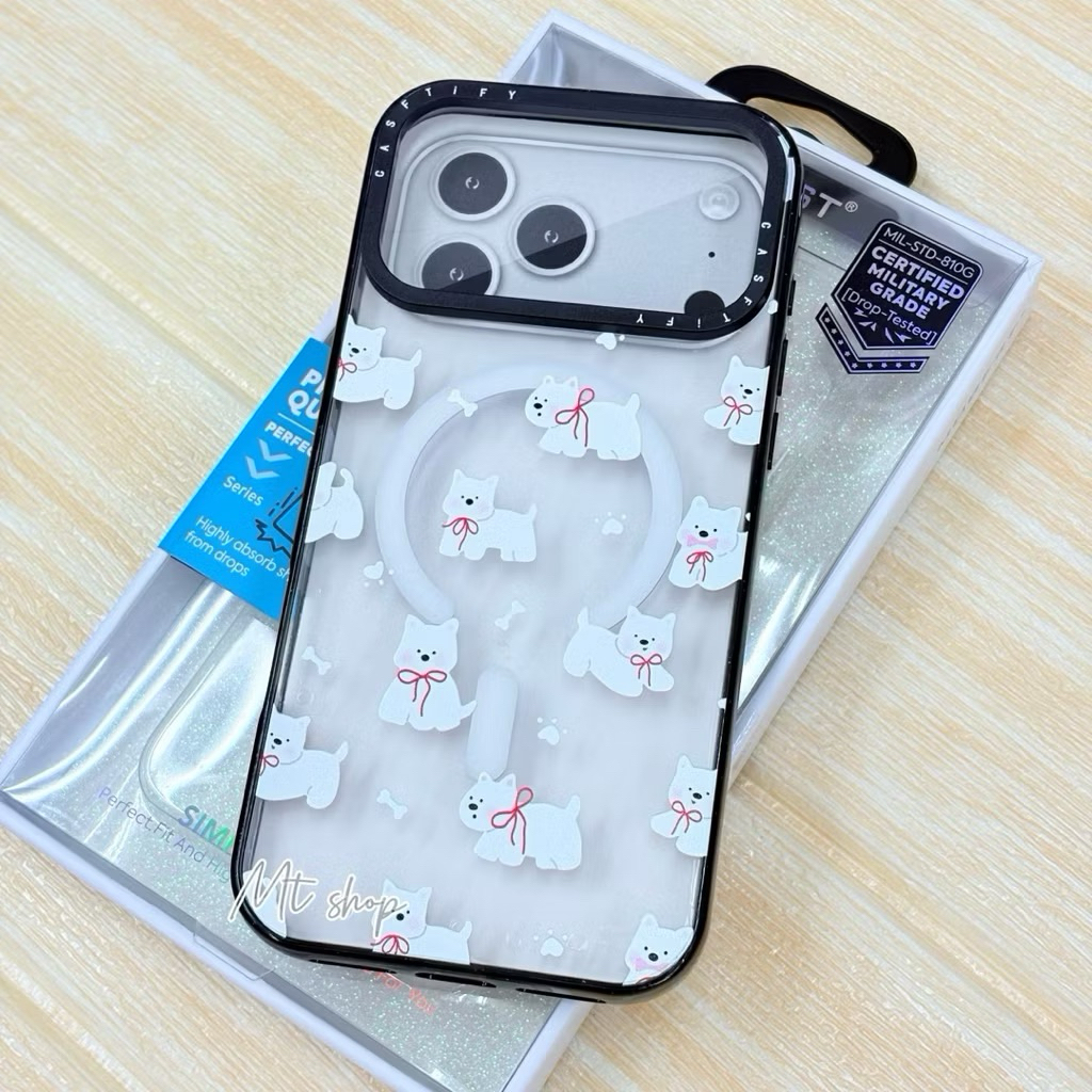 🎉Mobest เคสใสลายน้องแมว ผูกโบว์ รองรับการชาร์จไร้สาย สำหรับรุ่น i17 17pro 17promax 15 15promax 16 16plus 16pro 16p