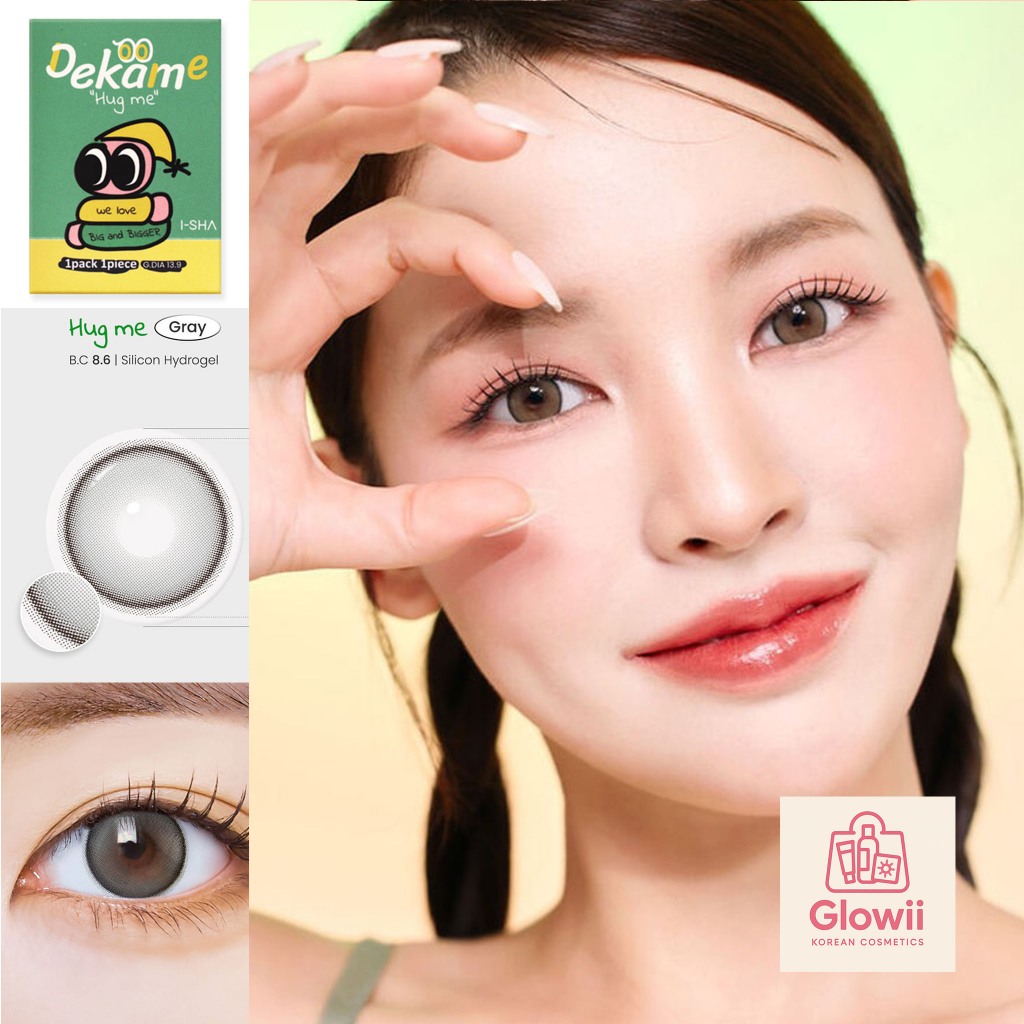 ❤️ใหม่พร้อมส่ง❤️ I-SHA DEKAME HUG ME ฟรีตลับน่ารัก TAUPE GRAY BROWN คอนแทคเลนส์เกาหลี คอนแทคเลนส์ราย