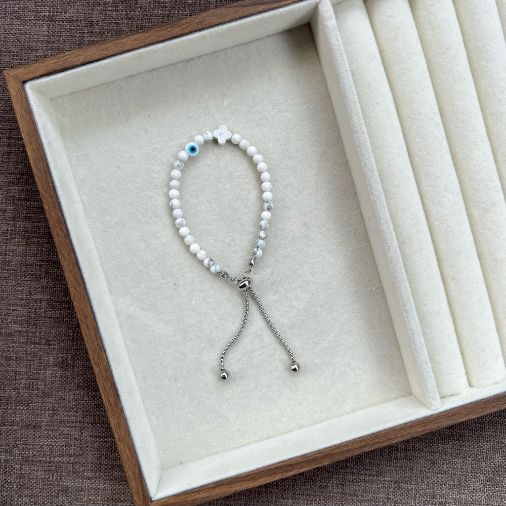 House of Cirround - สร้อยคอหิน Pure Guard (Evil Eye) Blacelet 🤍🧿