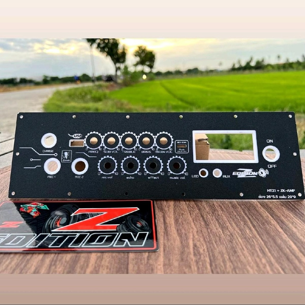 เพลทแอมป์ HT21 /2G-3G #ไม่ย้าย และปรีไมค์ Zk-Amp  งานยิงทราย ขนาด ช่อง26×5.5cm