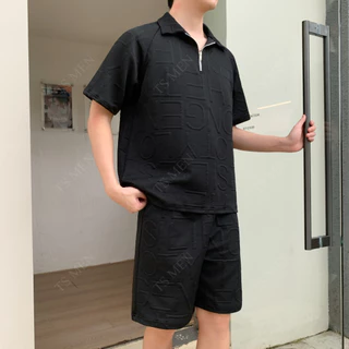 TS MEN เสื้อเซ็ตผู้ชาย เสื้อผู้ชาย กางเกงขาสั้นผู้ชาย (เสื้อ+กางเกงขาสั้น) ดีไซน์เก๋ TZ27