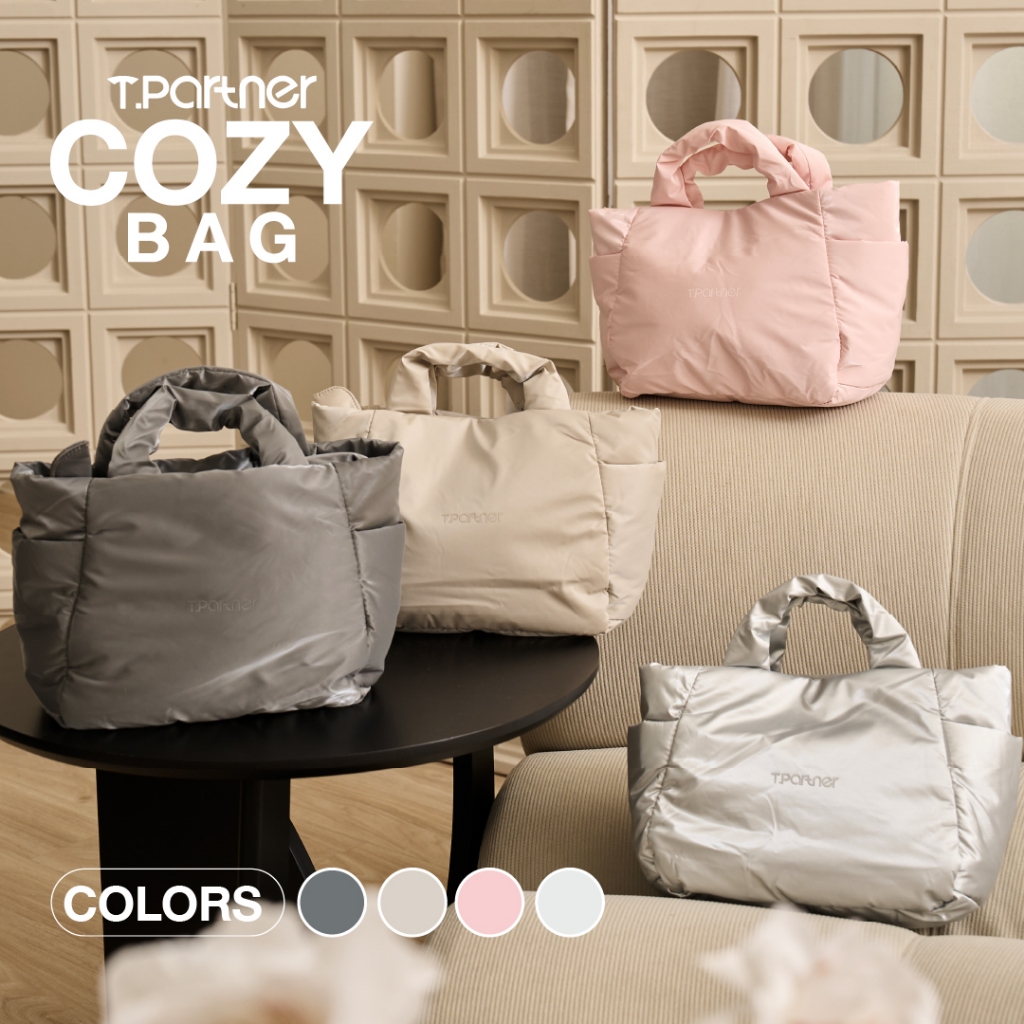 Tpartner Cozy Bag —  กระเป๋าสะพายไซส์มินิ น้ำหนักเบา จุเยอะ 9 ช่อง 2 สายสะพาย ปรับระดับได้ ผ้า Polyester นุ่มฟู