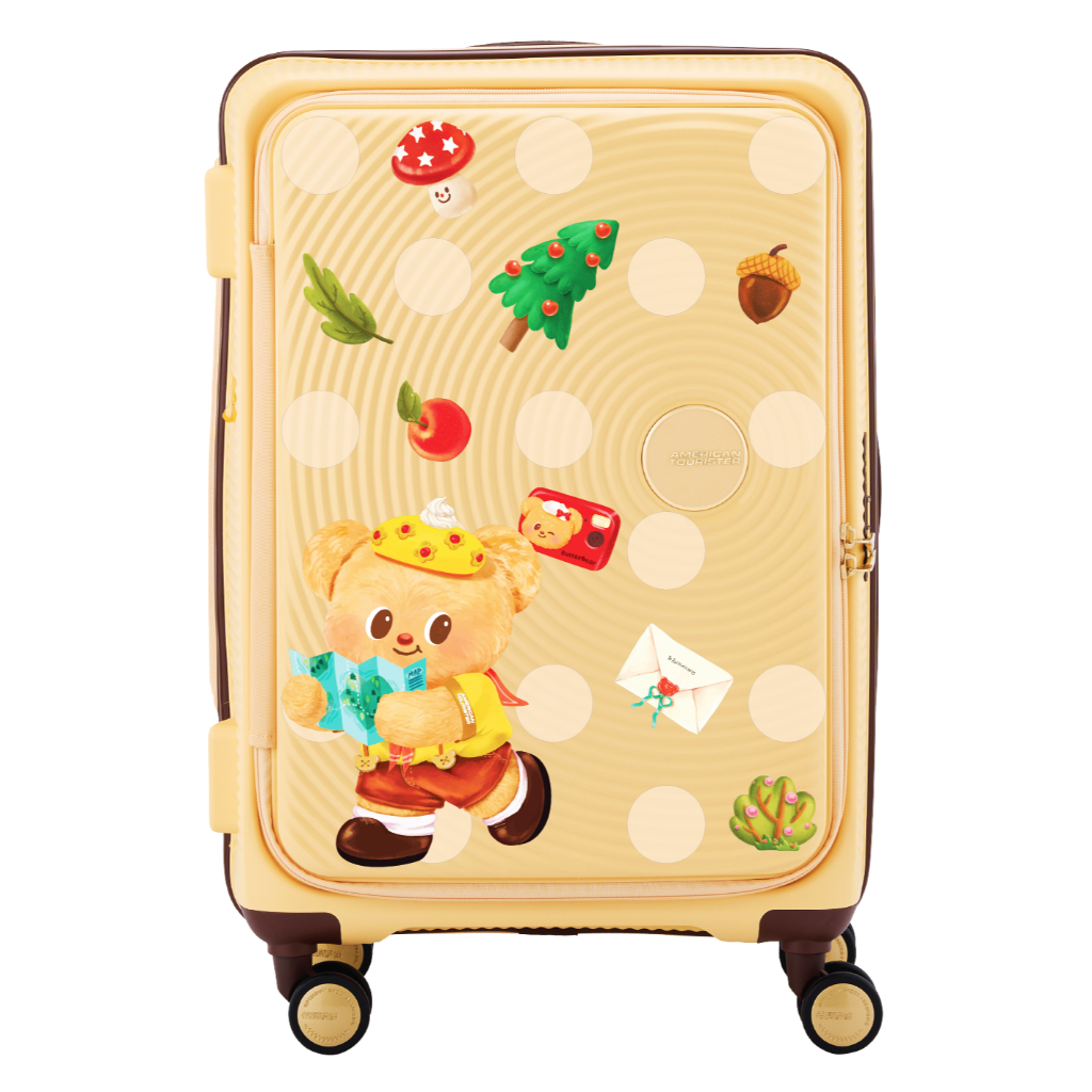 AMERICAN TOURISTER กระเป๋าเดินทางล้อลาก (20 นิ้ว) รุ่น AT x Butterbear SPINNER 55/20 TSA BO (แถมฟรี Sticker Butterbear)