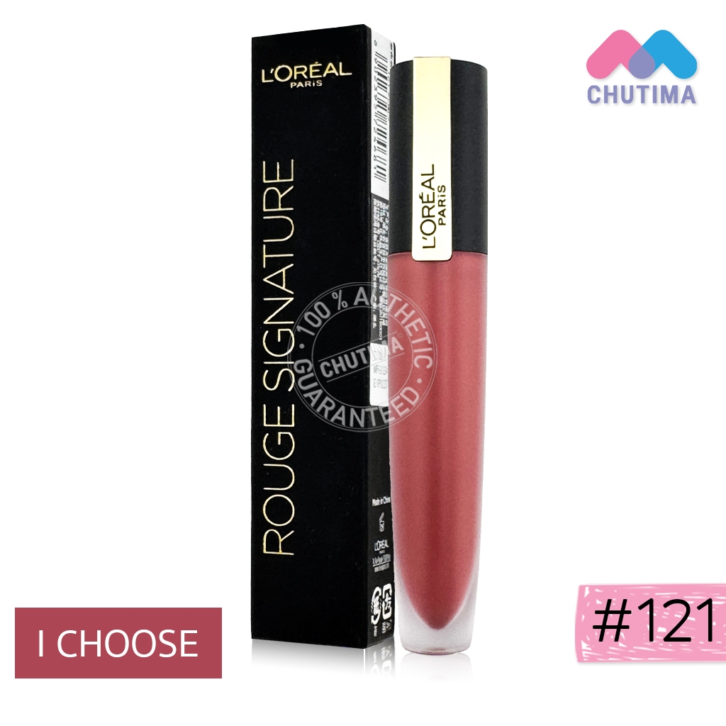 ลิปแมท ลอรีอัล ปารีส รูจ ซิกเนเจอร์ แมท ลิป อิงค์ L'OREAL PARIS ROUGE SIGNATURE 7 ml.
