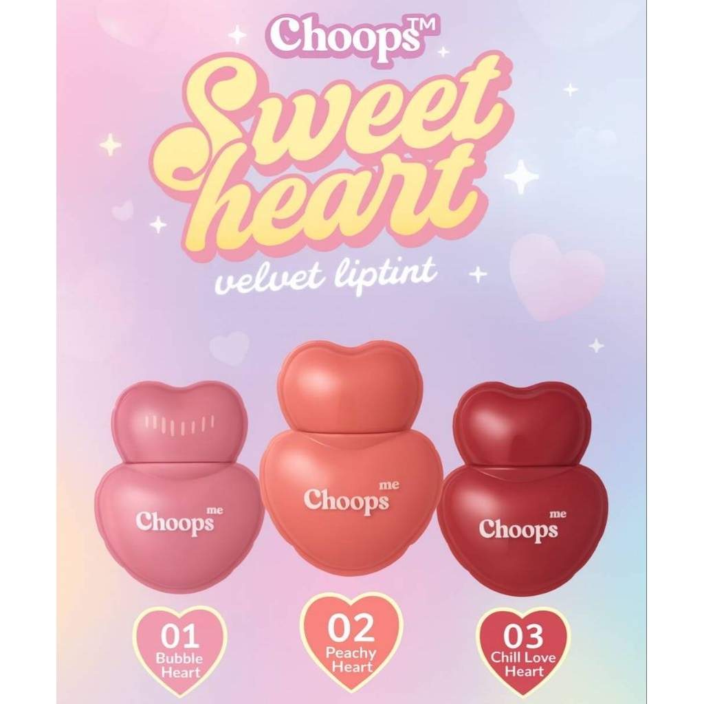 ลิปCHOOPS ทิ้นเนื้อเวลเวท คอลเลคชั่น ใหม่ล่าสุด(ลิปหัวใจ) งานแท้ 100% สีสวย