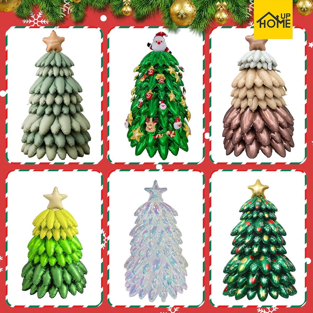 ลูกโป่งฟอยล์ ต้นคริสต์มาสปลอม 4D ตกแต่งคริสต์มาส ลูกโป่งหมี ต้นคริสต์มาสยืน ฉากคริสต์มาส/HomeUP