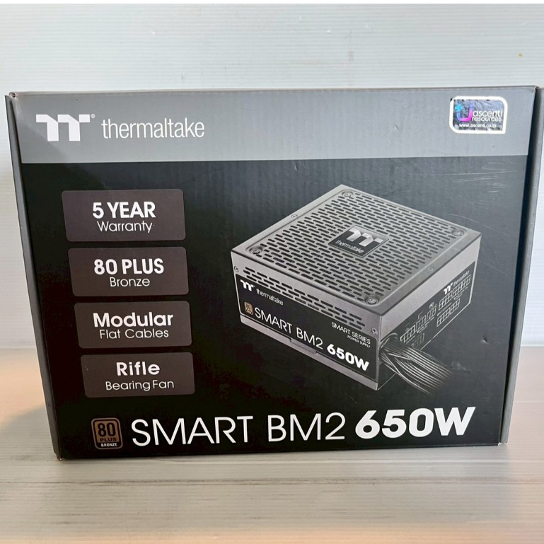PSU (อุปกรณ์จ่ายไฟ) THERMALTAKE SMART BM2 650W 80 PLUS BRONZE BLACK ATX