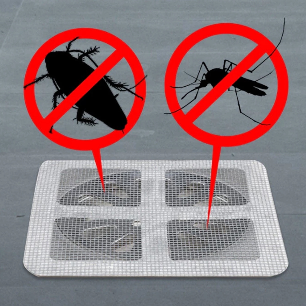 แผ่นแปะฝาท่อ ใช้งานง่ายแค่ติดบริเวณปากท่อ กันแมลงและเส้นผมลงท่อ A30 - รูปที่ 2