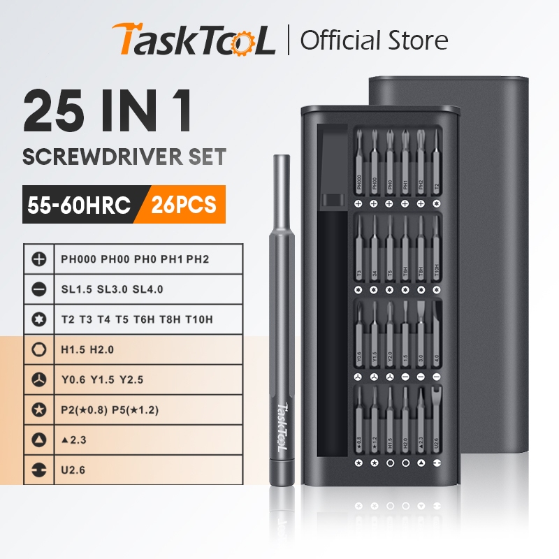 TASKTOOL ชุดไขควงอเนกประสงค์ 25 in 1 Screwdriver Set ไขควงโทรศัพท์ เครื่องมือช่าง