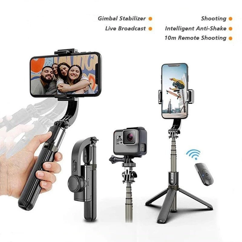 Gimbal Stabilizer กลางแจ้ง ไม้เซลฟี่ ระบบกันสั่น กันสั่นสำหรับมือถือขาตั้งกล้อง ด้วยรีโมทควบคุมบลูทู thumbnail 4