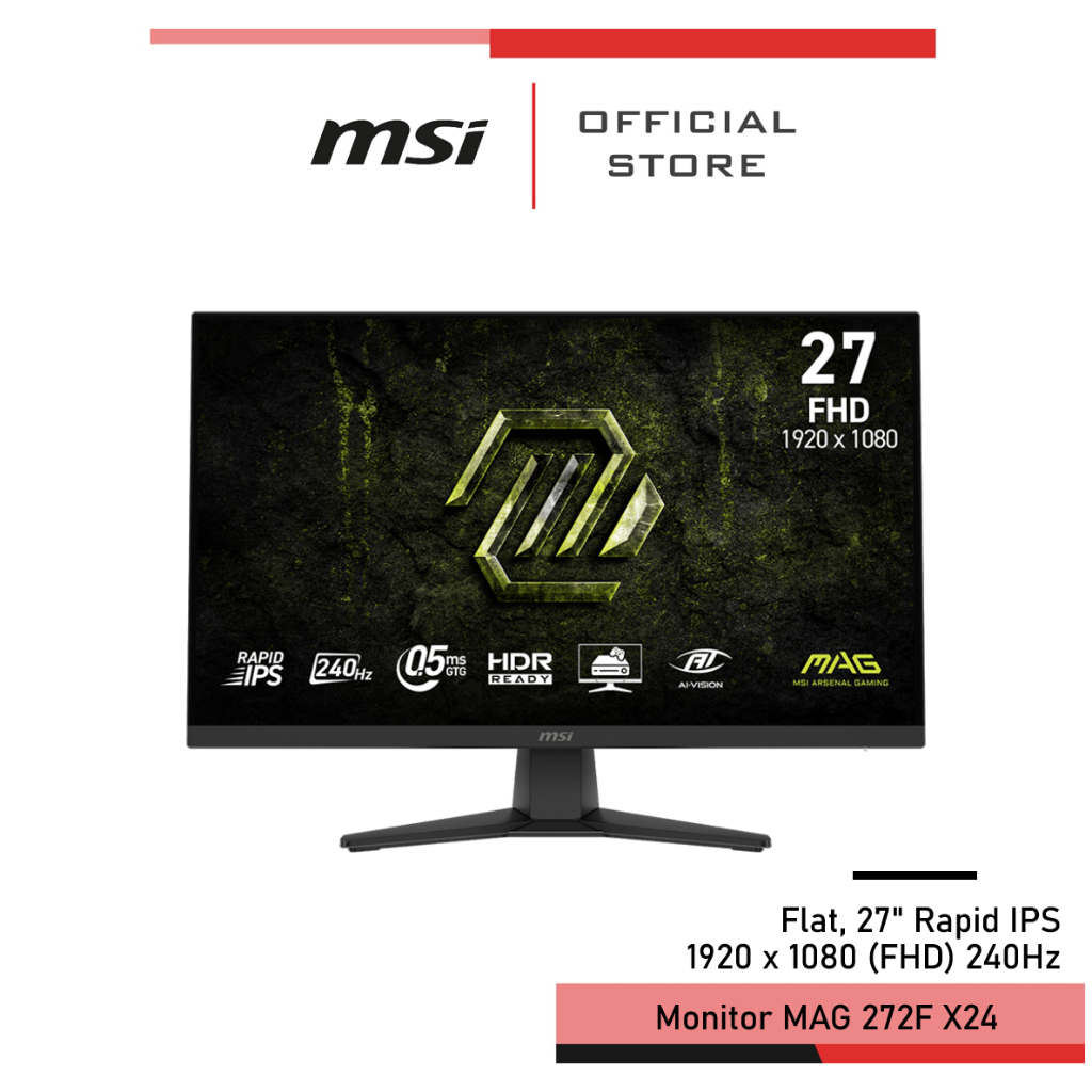 MSI MAG 272F X24 Monitor 27"IPS จอคอมพิวเตอร์ 1920 x 1080 (FHD)