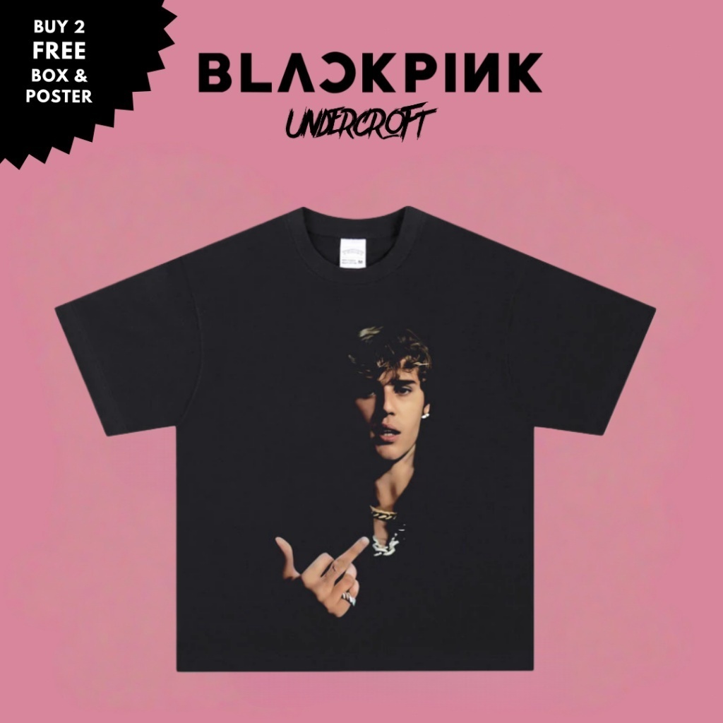 Justinbieber พิมพ์ดิจิตอล Hip-Hop หลวม Rap American ขนาดเล็กคอย้อนยุค vtg ทำแขนสั้นเก่า