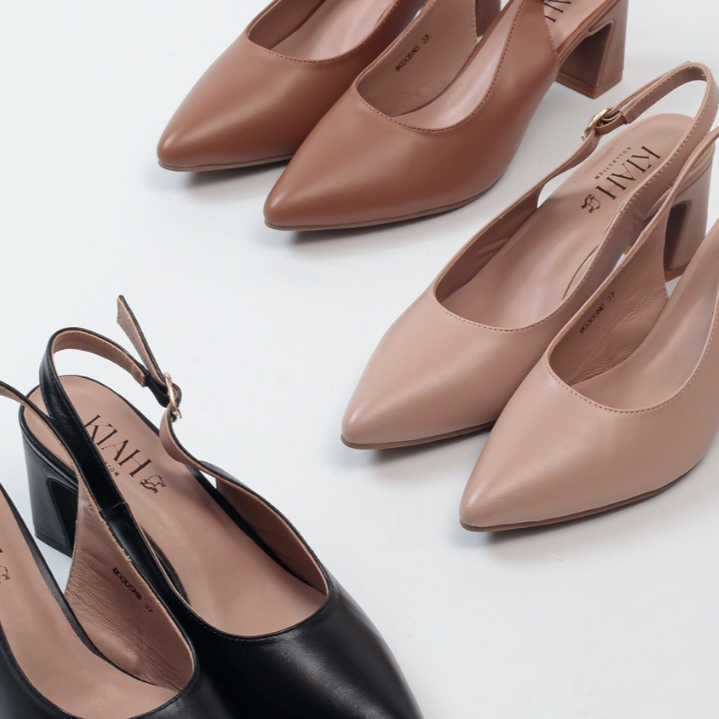 KIAH 80305 | LANA HEELS 2" รองเท้าส้นสูงหัวแหลม ส้นสูง2" มาพร้อมดีไซน์ส้นแบน อะไหล่เพรชมน่ารักมากๆ