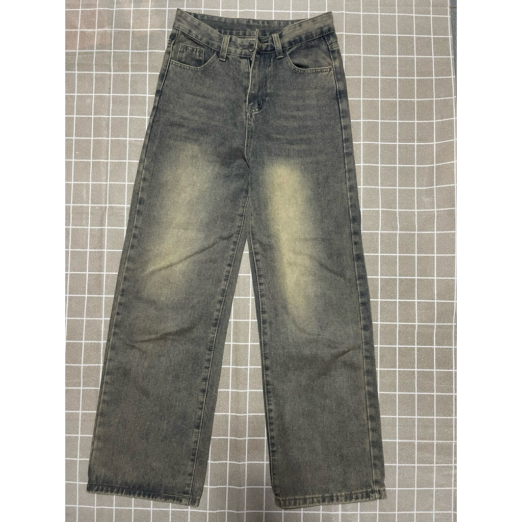 กางเกงยีนส์ขายาว สีสนิม ป้ายWolf Jeans ไซซ์ S