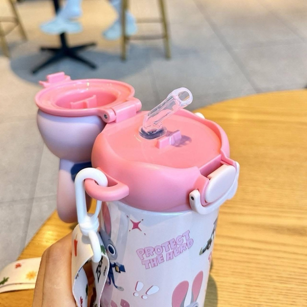 มาใหม่  สวยพรีเมี่ยม งานแท้ Disney  ขนาด 480 ml. เก็บเย็นได้ทั้งวัน สแตนเลส 316  น้ำหนักเบา มีหลอดดูดนิ่ม ดูดง่าย รูปที่ 7