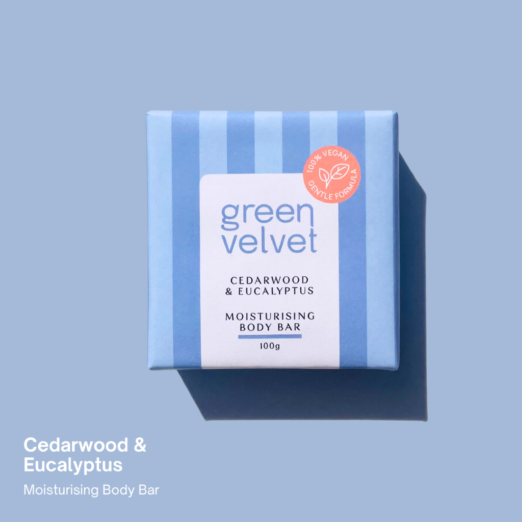 Green Velvet | Body Soap: Cedarwood & Eucalyptus - สบู่อาบน้ำสูตรวีแกน จากส่วนผสมธรรมชาติ