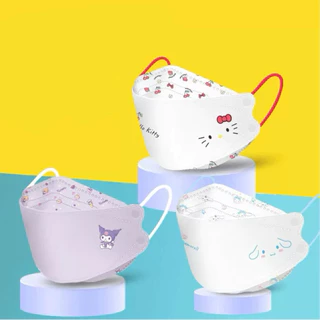 แมสผู้ใหญ่ลายการ์ตูน แมส KF94 /3D Sanrio Mask ซีล1:1 ทุกชิ้น (แพ็ค 10 ชิ้น)