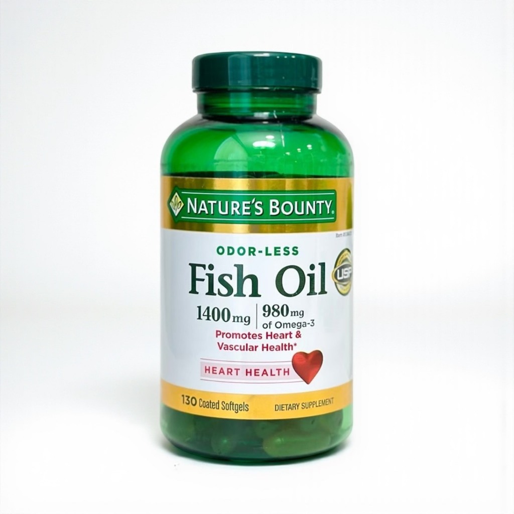 Nature’s Bounty Fish Oil, 1400mg, 980mg of Omega-3,ขนาด 130 ซอฟเจล (ขวดเขียว)
