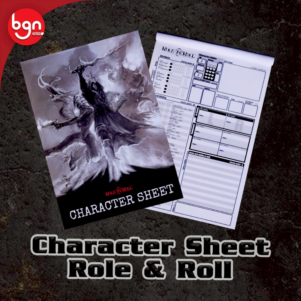 Character Sheet Role & Roll สมุดฉีกสร้างตัวละคร