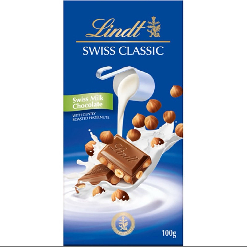 [ส่งด่วน] Lindt Milk Hazelnut Chocolate/Swiss Classic Whole Almond Milk Chocolate/Raisin&Hazelnut Mi