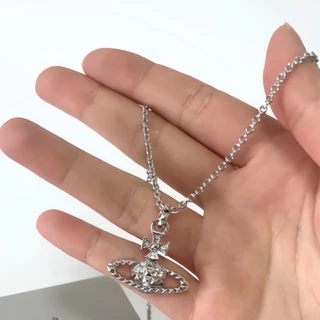 【Vivienne Westwood 】100% สินค้าแท้🚀[ส่งจากท้องถิ่น จัดส่งฟรี]💎 Mayfair Bas จิวเงินแท้ 100%💎 กล่องของขวัญ ❤️
