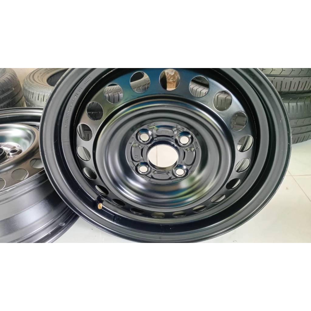 ล้อกระทะเหล็กขอบ15นิ้ว 4รู100 กระทะล้อเหล็ก  Offset45